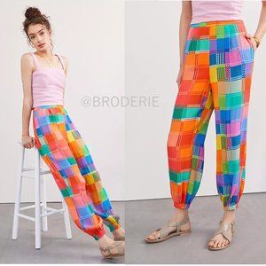 Anthropologie Farm Rio Woven Joggers